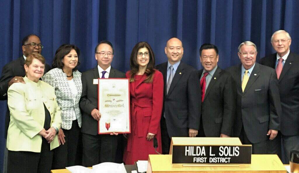 City Council with LA County Supervisors